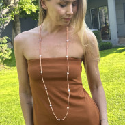 Long Necklace Natural Coral